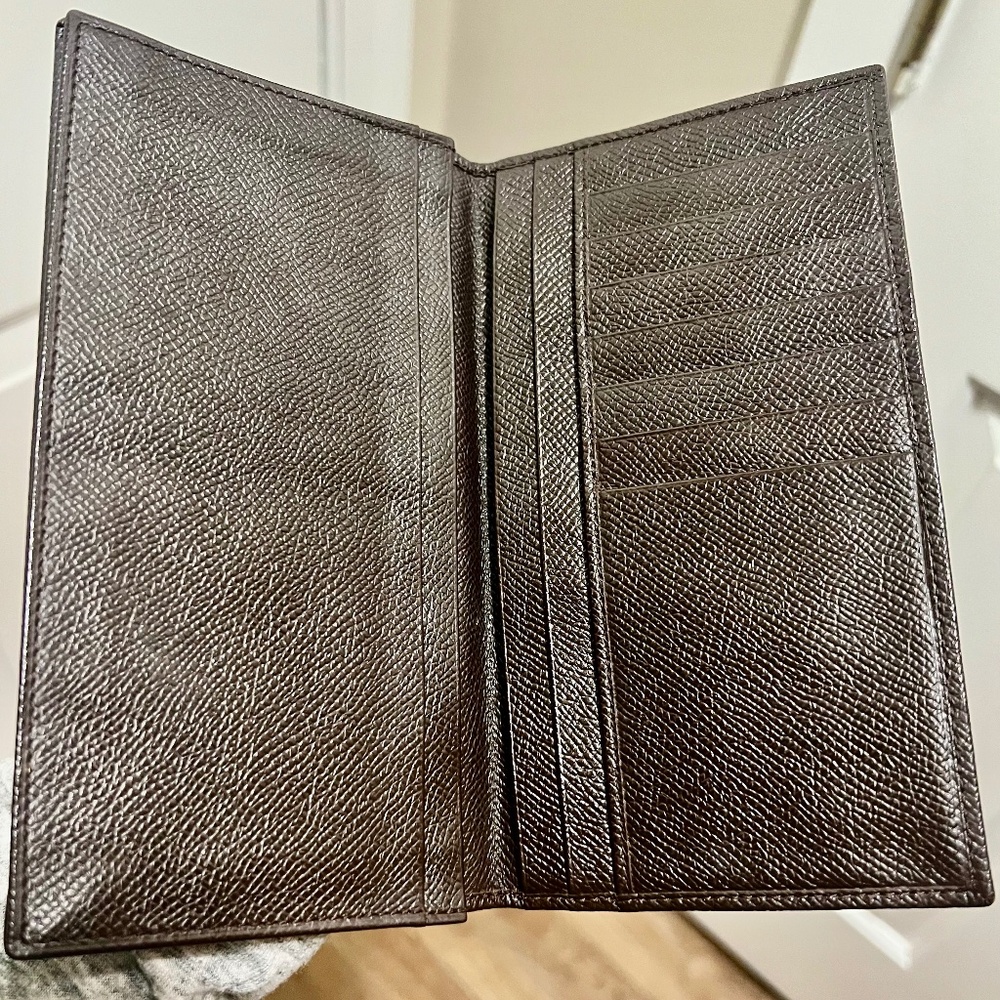 BVLGARI Brown Leather Unisex Wallet